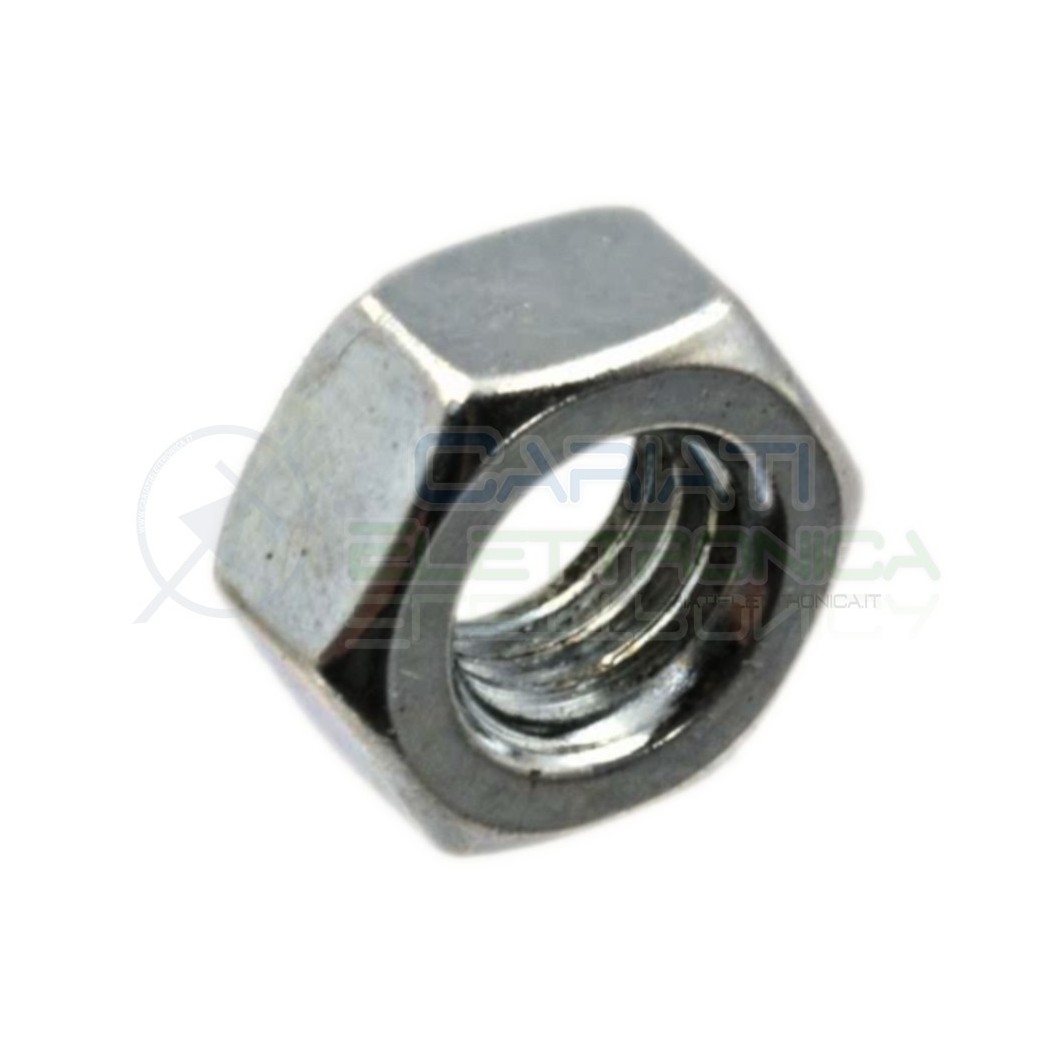 10 PEZZI Dado M4 ZINCATO in Metallo 6S UNI 5588 PG Distanziali Dadi Ambrovit