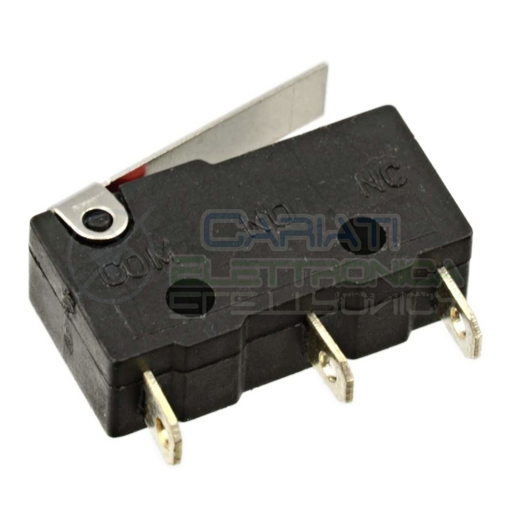 10 Pezzi MicroSwitch a leva Pulsante Fine Corsa Micro Switch Pulsante a leva