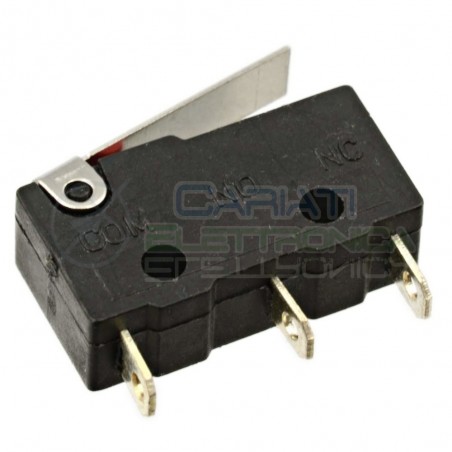 10 Pezzi MicroSwitch a leva Pulsante Fine Corsa Micro Switch Pulsante a leva