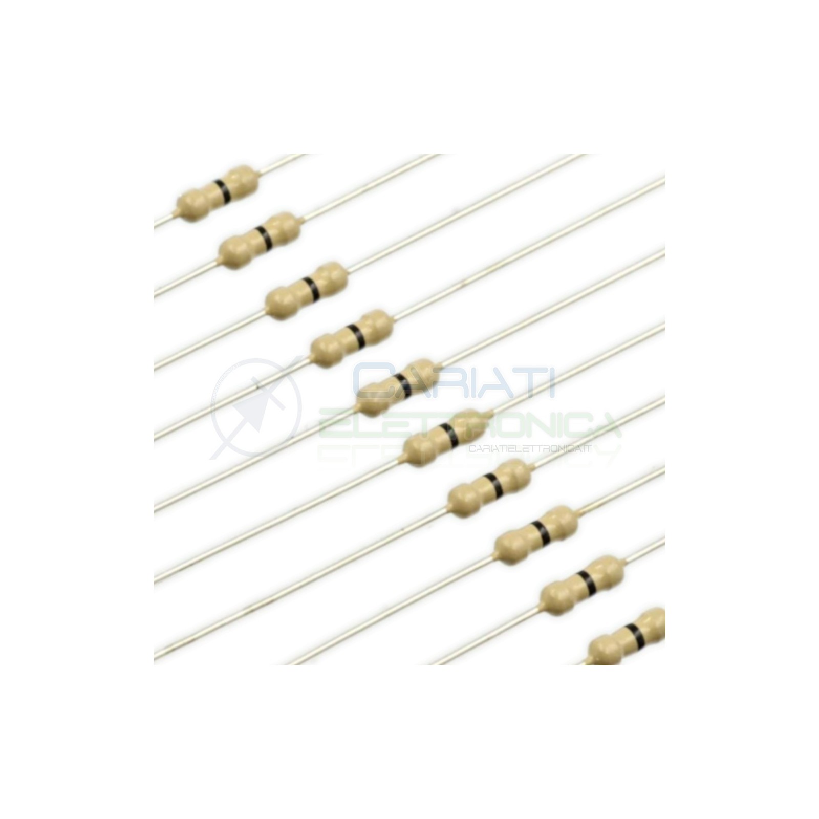50 PEZZI DI RESISTENZE STRATO CARBONE 0 ohm 1/4W 0,25 WATT RESISTENZA 0ohm Cinetech
