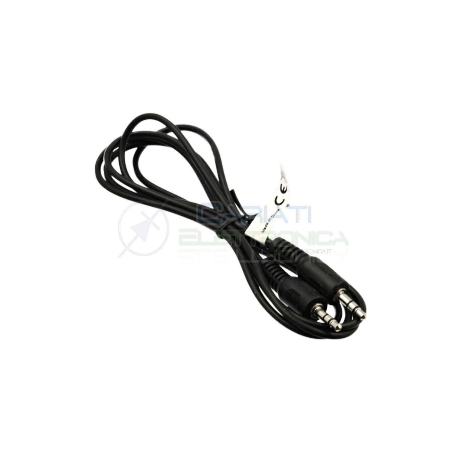 Cavo audio stereo maschio maschio con connettore 3,5mm lunghezza 1,5 metri Nero