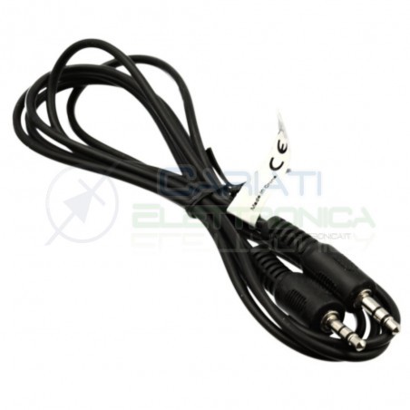 Cavo audio stereo maschio maschio con connettore 3,5mm lunghezza 1,5 metri Nero