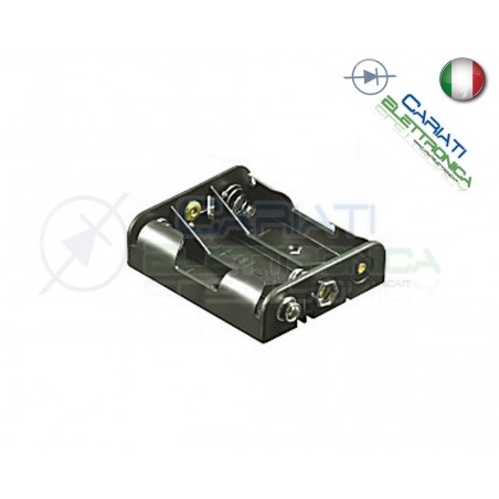 Porta Batterie Per 3 Pile Pila AA con Attacco SnapGenerico