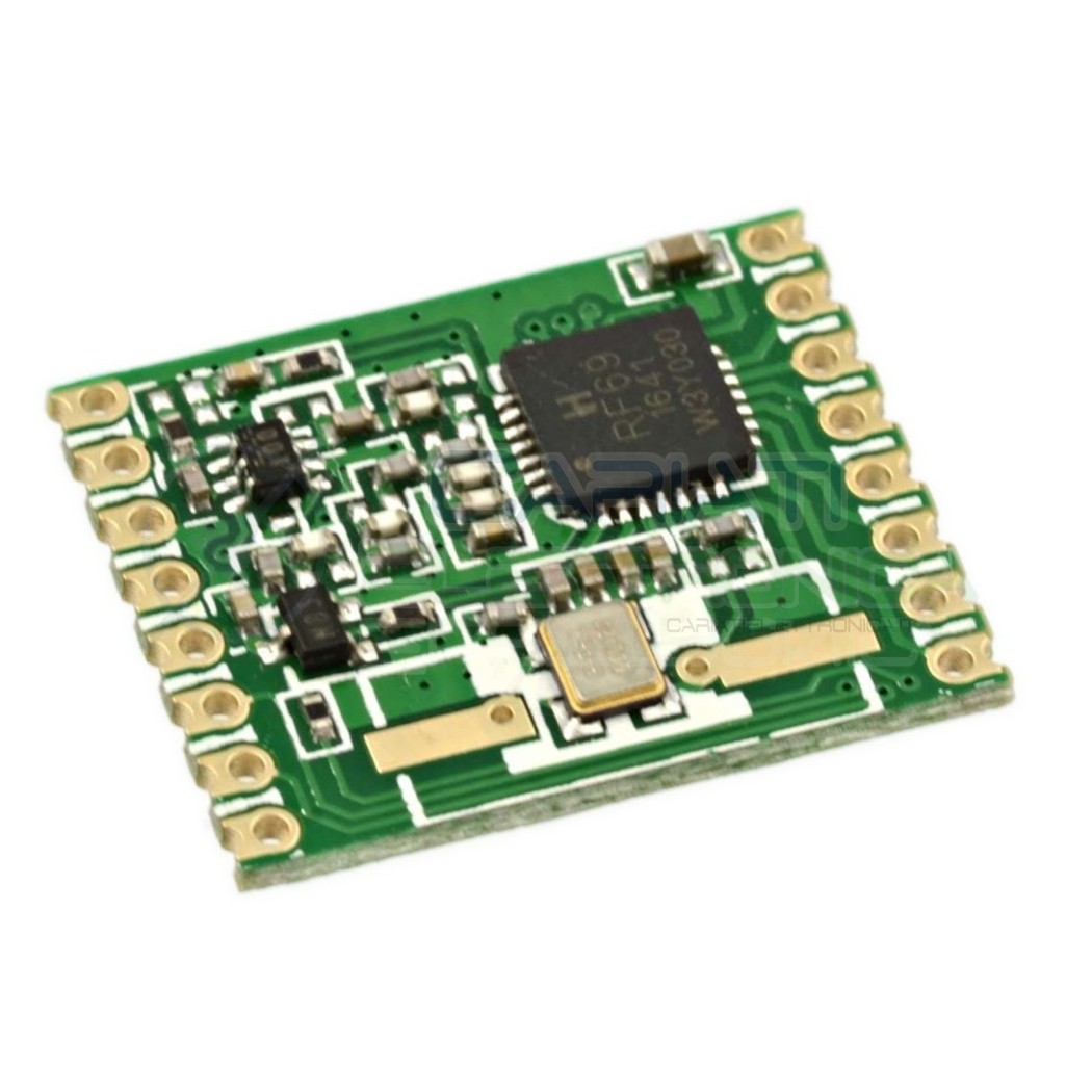 Modulo RFM69H Ricetrasmettitore 433MHz HopeRF wireless RF FM FSK interf. SPIGenerico