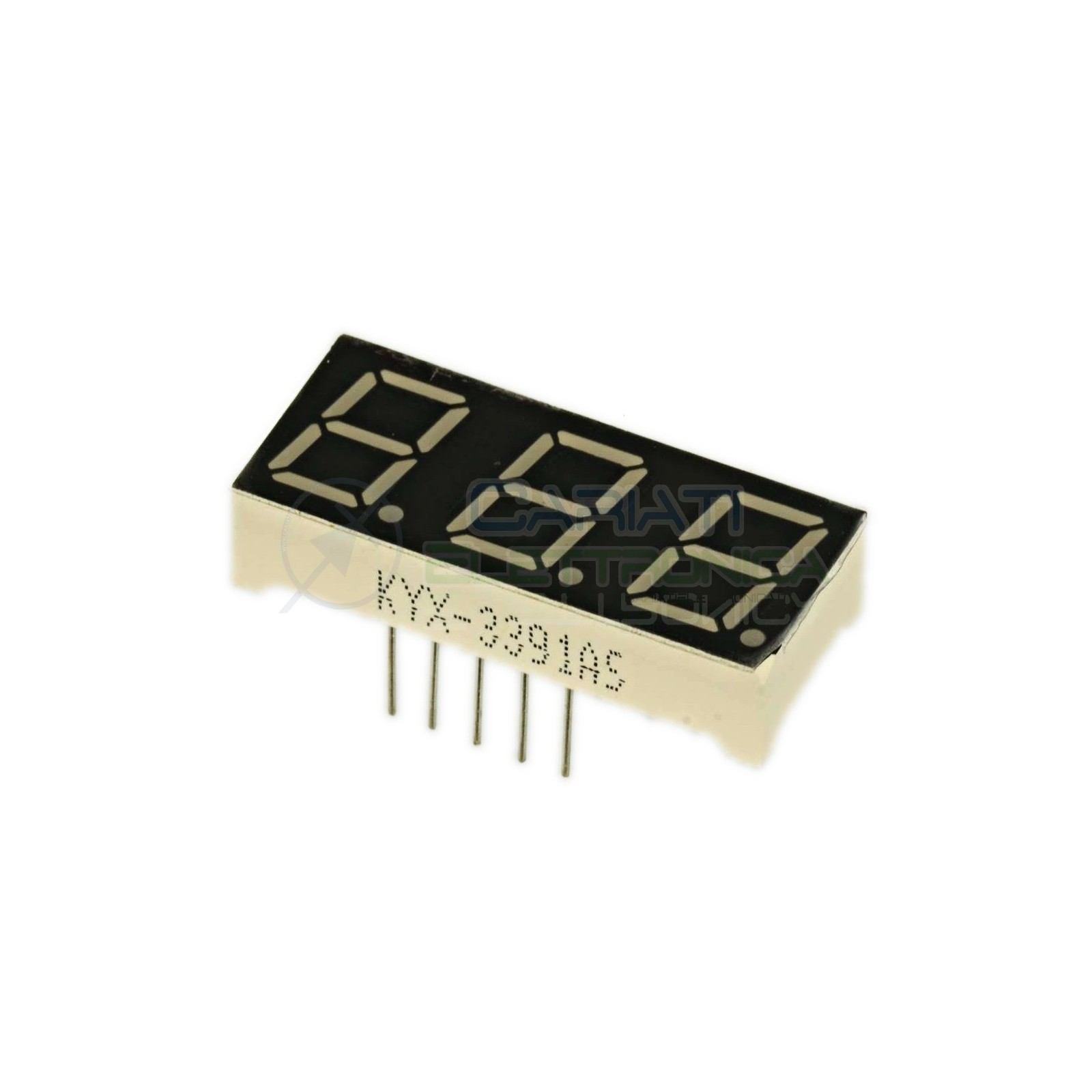 1 Pezzo Display 0.39" 10mm 7 Segmenti Rosso Catodo Comune 3 Cifre Digit