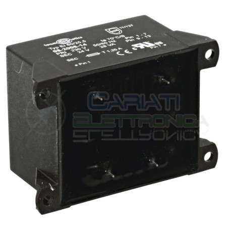 Trasformatore alimentatore incapsulato 28VA 24Vac Ingresso 230V Ac Uscita 1x24V DC