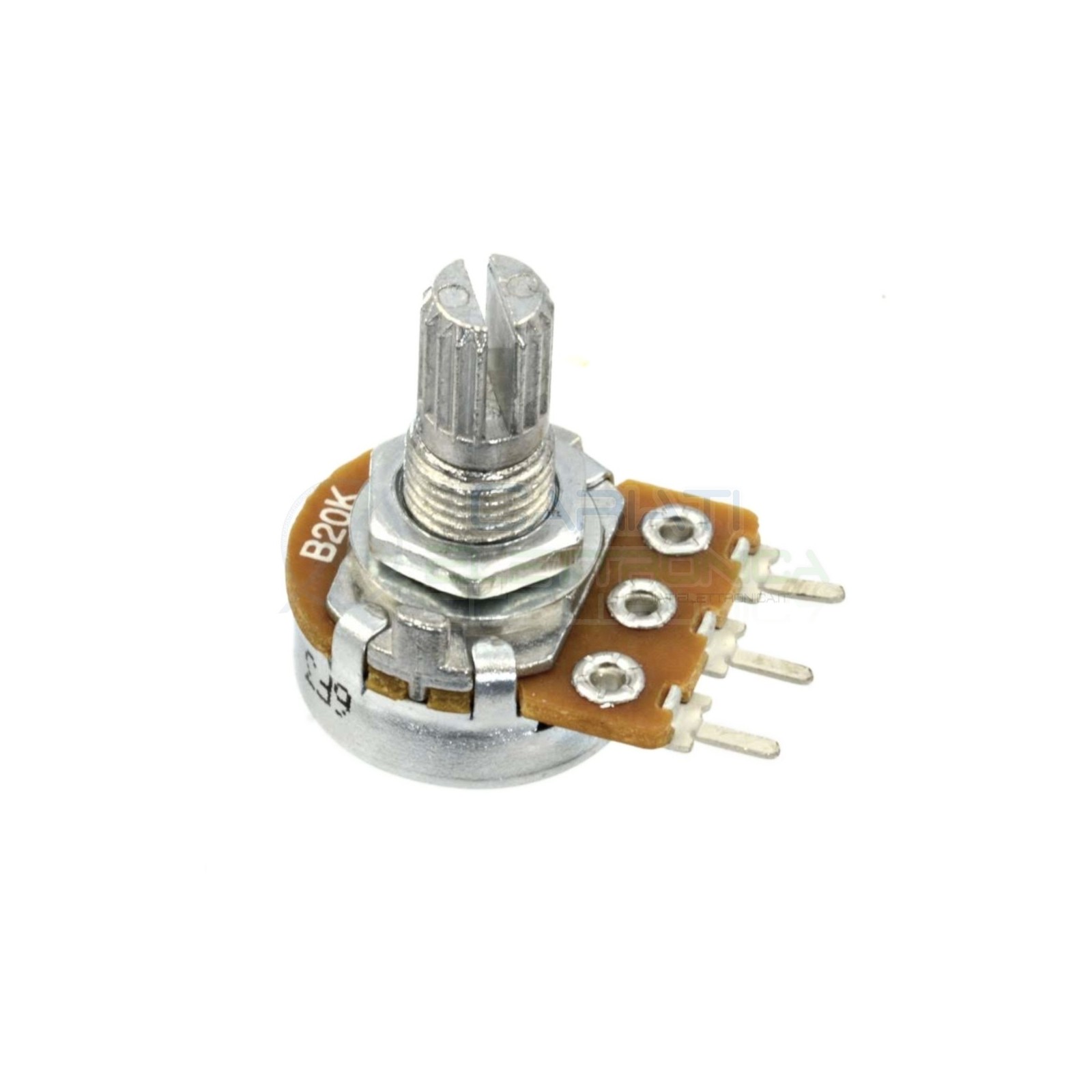 POTENZIOMETRO ROTATIVO LINEARE B20K 20K OHM 20Kohm PERNO 15mm B 20KTaiwan alpha electronic