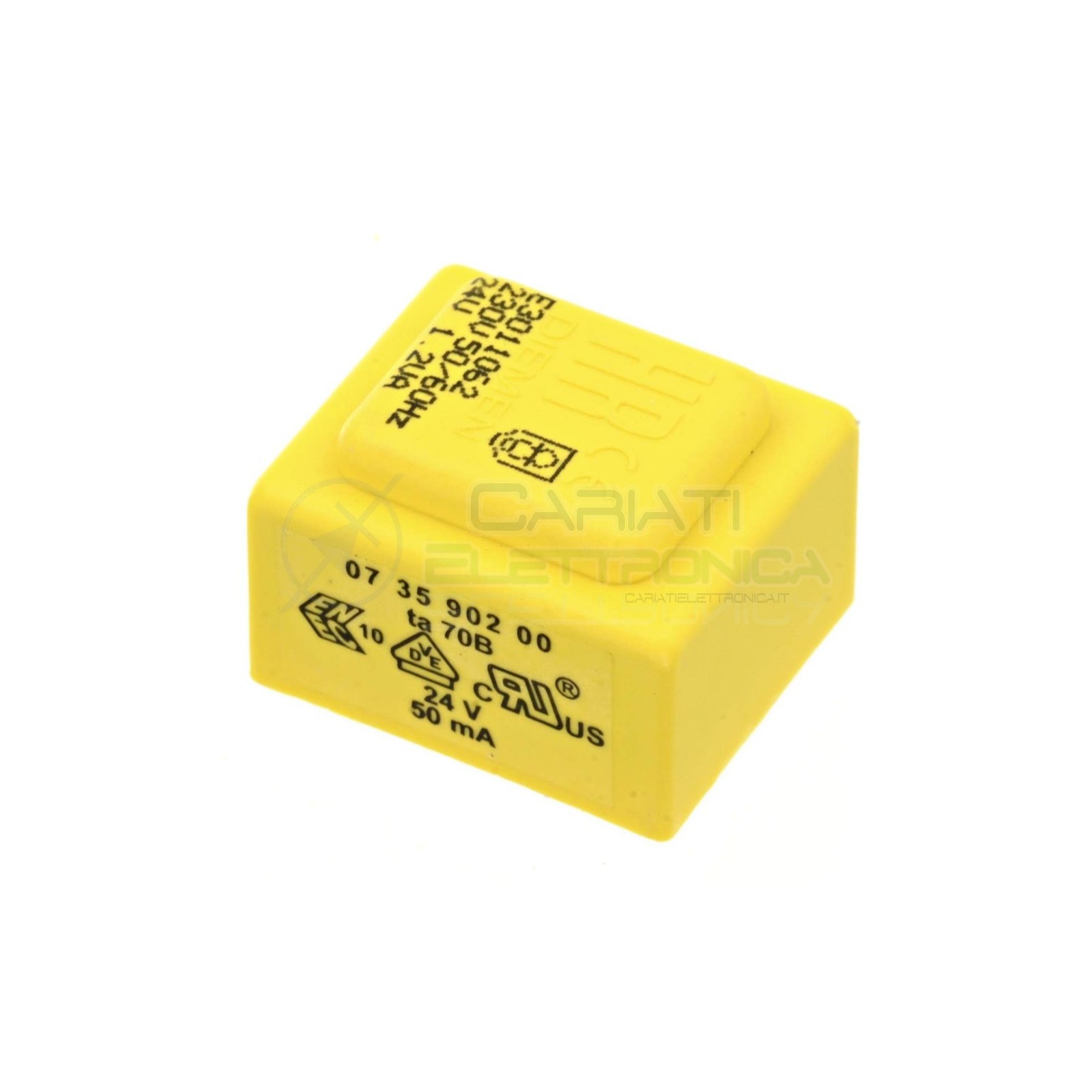 Trasformatore alimentatore incapsulato uscita 24V dc 1,2VA Ingresso 230V Ac