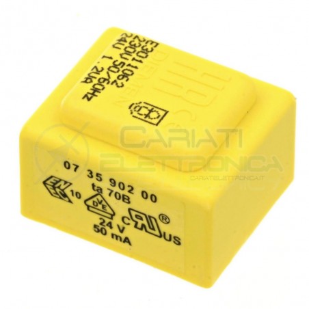 Trasformatore alimentatore incapsulato uscita 24V ac 1,2VA Ingresso 230V Ac
