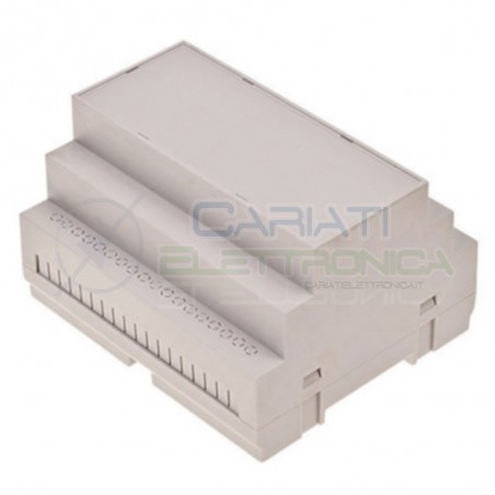 Contenitore Custodia DIN 105x90x65 mm per Quadro elettrico Guida DIN Grigio Domotica