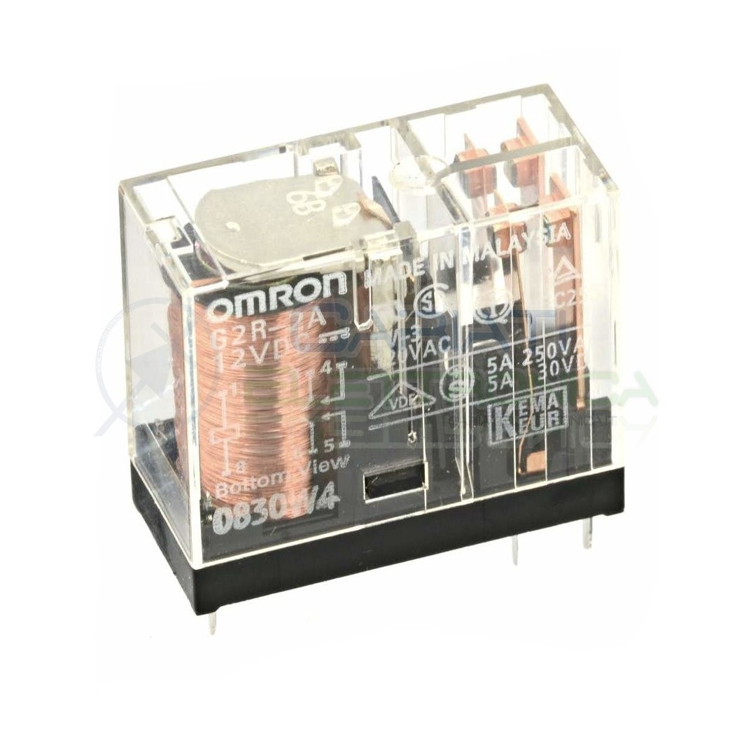 Relè OMRON G2R-2A bobina da 12Vdc 5A 250Vac 5A 30Vdc DPST