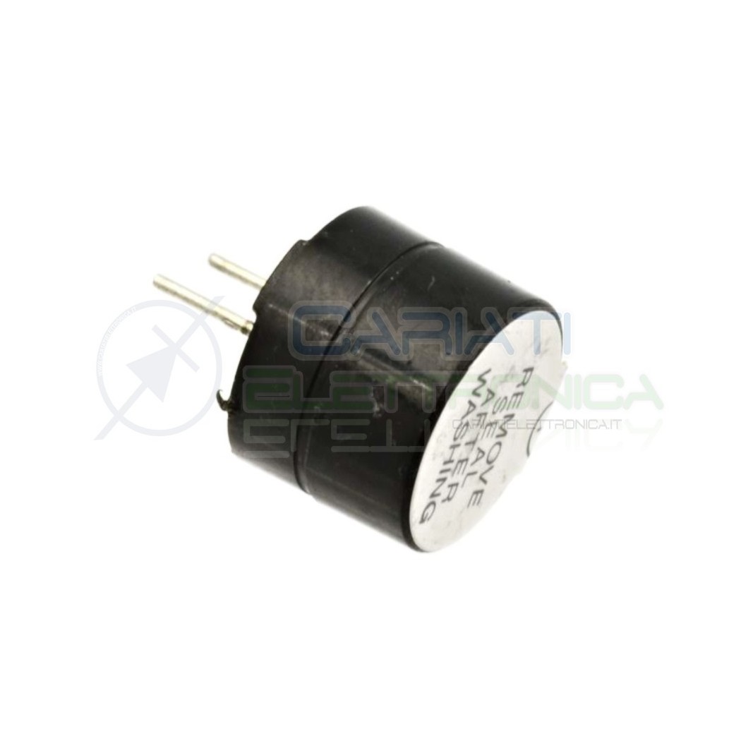 Cicalino Buzzer attivo 12X10 mm 5V Con Oscillatore Integrato