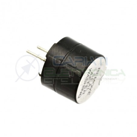 Cicalino Buzzer attivo 12X10 mm 5V Con Oscillatore Integrato