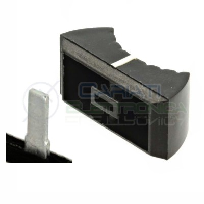 2 Pezzi Manopola Pomello Knob per Potenziometro a slitta slide con testa 4mm