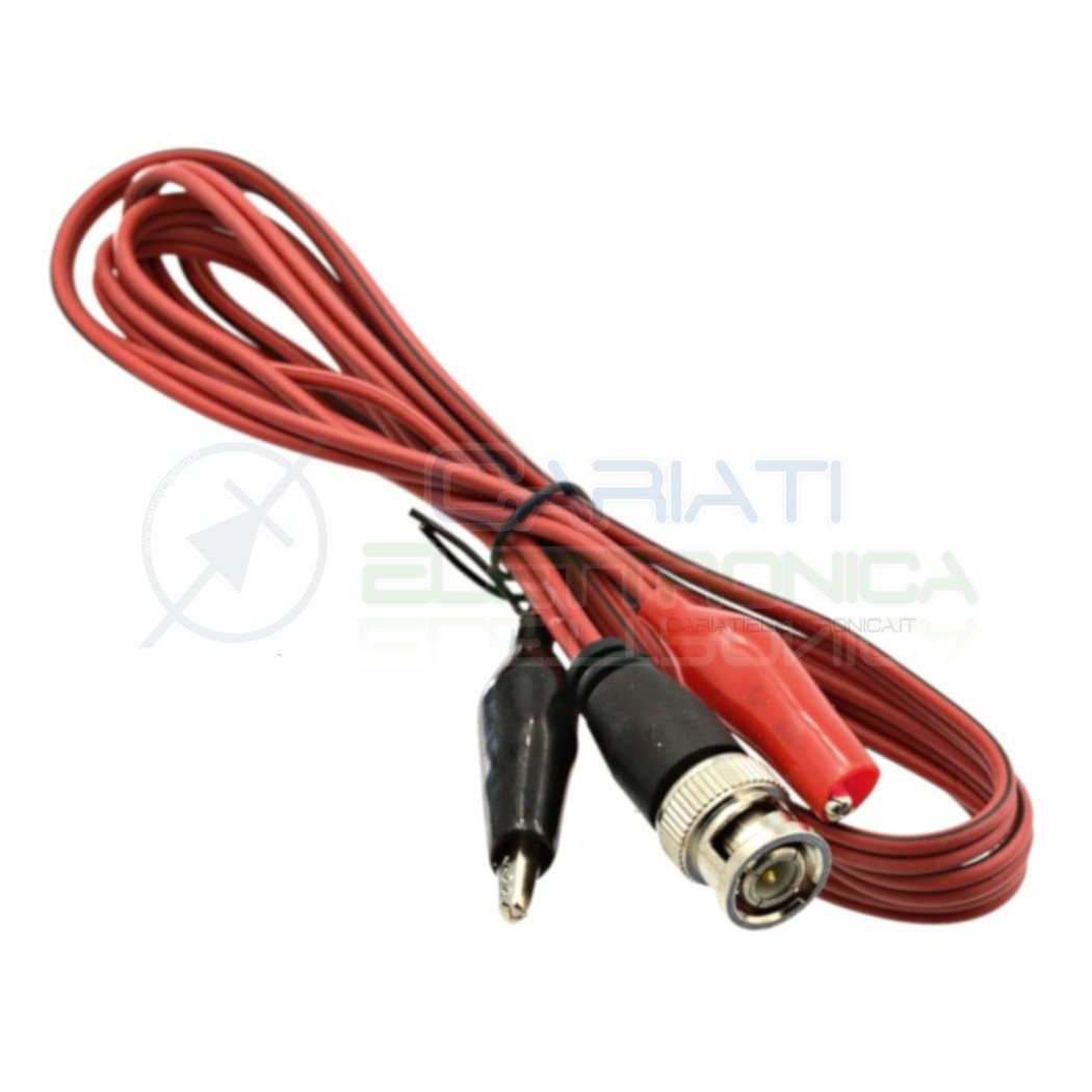 CAVO CAVETTO PER STRUMENTAZIONE BNC CLIPS COCCODRILLO DA 140cmGenerico