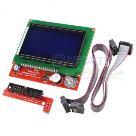 Display 128x64 Reprap Mendel Prusa Ramps 1.4 LCD Printer Stampante 3D Arduino Generico