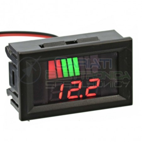 INDICATORE DI CARICA VOLTMETRO Display led per batterie al piombo 48V Generico