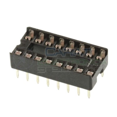 10 Pezzi Zoccolo Zoccoli Doppia Molla 16 Pin per circuiti integrati DIL Generico