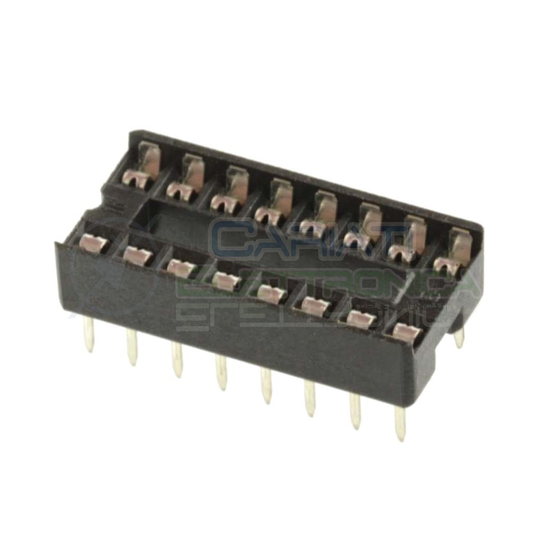 10 Pezzi Zoccolo Zoccoli Doppia Molla 16 Pin per circuiti integrati DIL Generico