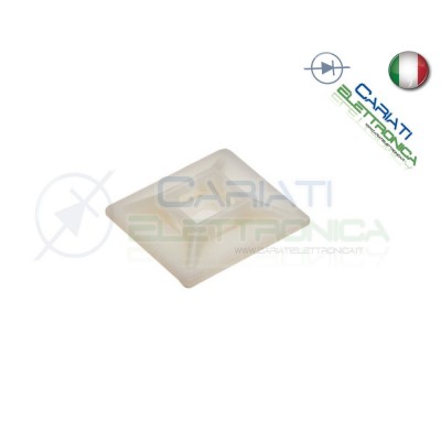 100 PEZZI Supporto Adesivo per Fascette Cablaggi PortaFascette 28 x 28 Generico