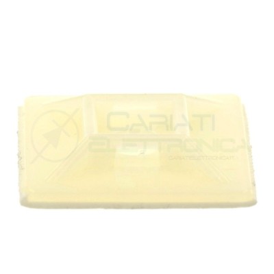 100 PEZZI Supporto Adesivo per Fascette Cablaggi PortaFascette 28 x 28 Generico