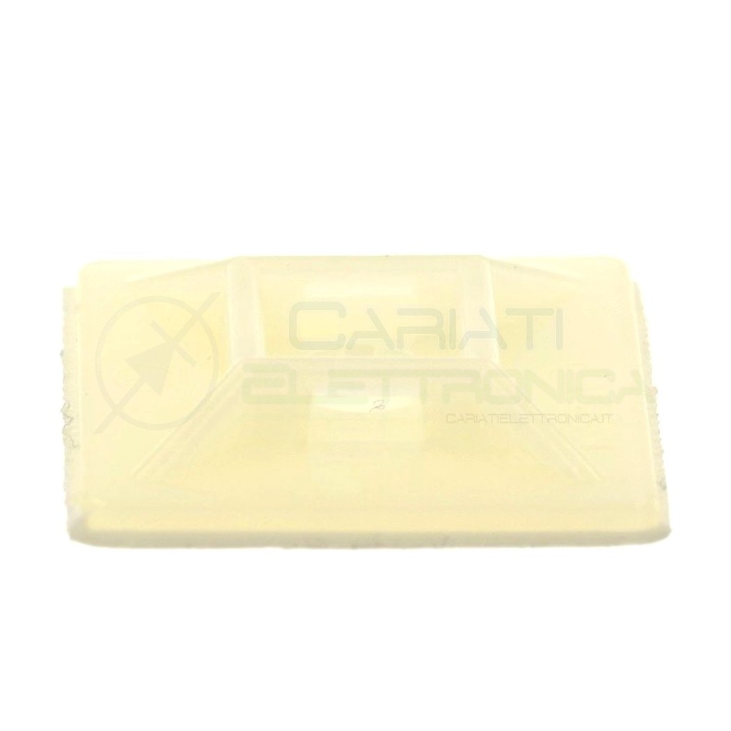 100 PEZZI Supporto Adesivo per Fascette Cablaggi PortaFascette 28 x 28 Generico