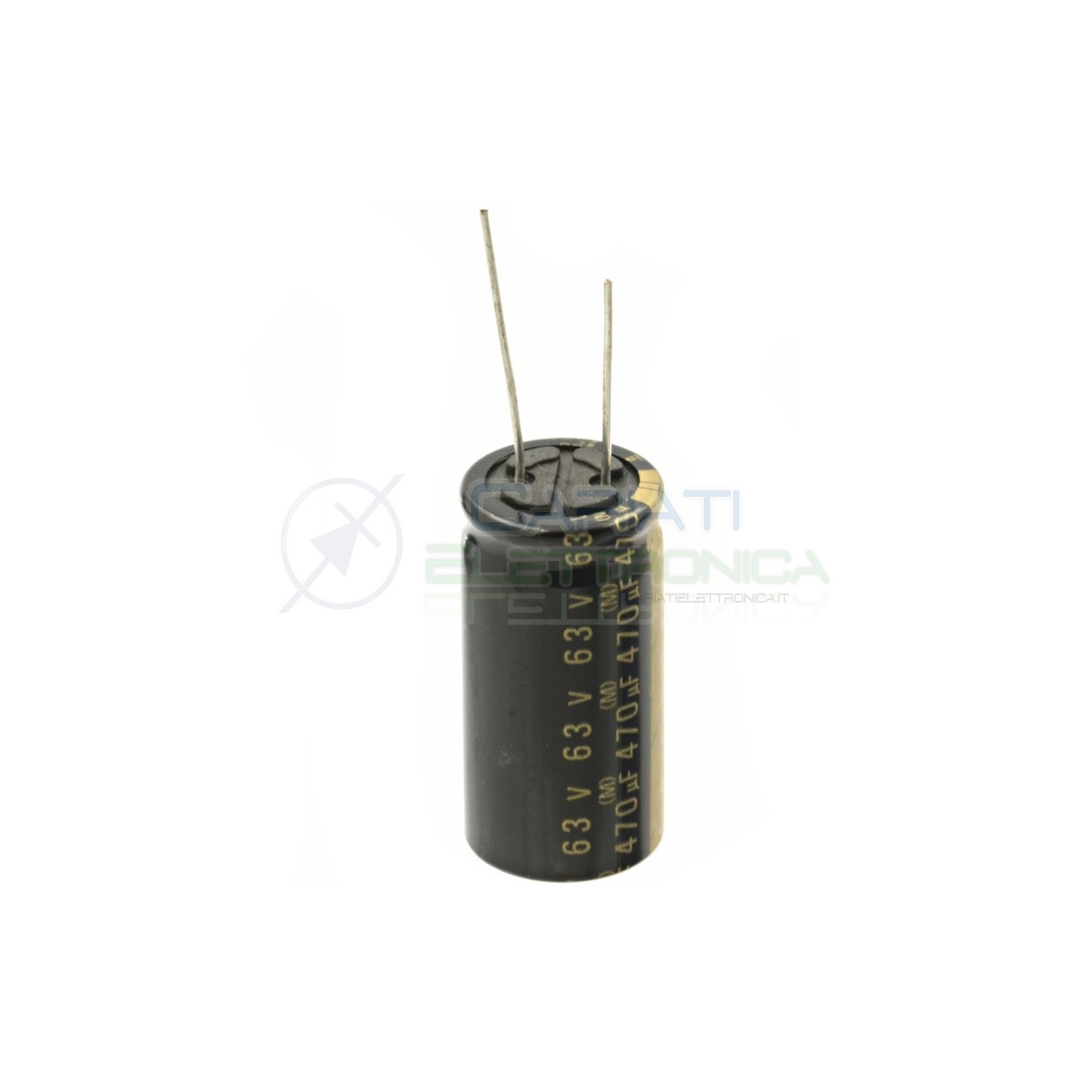 Condensatore elettrolitico 470uF 63V 18X35mm 85° Passo 7,5mm Elna Elna