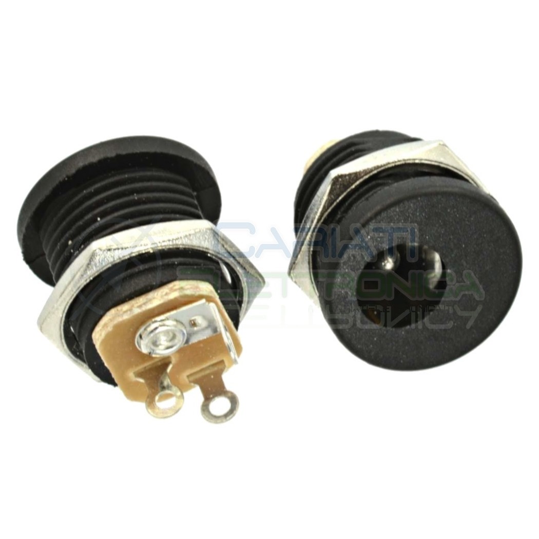 2 PEZZI CONNETTORE ALIMENTAZIONE DC JACK SPINA FEMMINA 5.5 x 2.1 mmGenerico