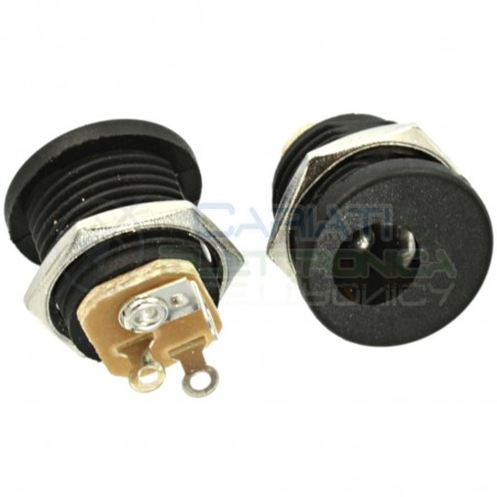 2 PEZZI CONNETTORE ALIMENTAZIONE DC JACK SPINA FEMMINA 5.5 x 2.1 mmGenerico