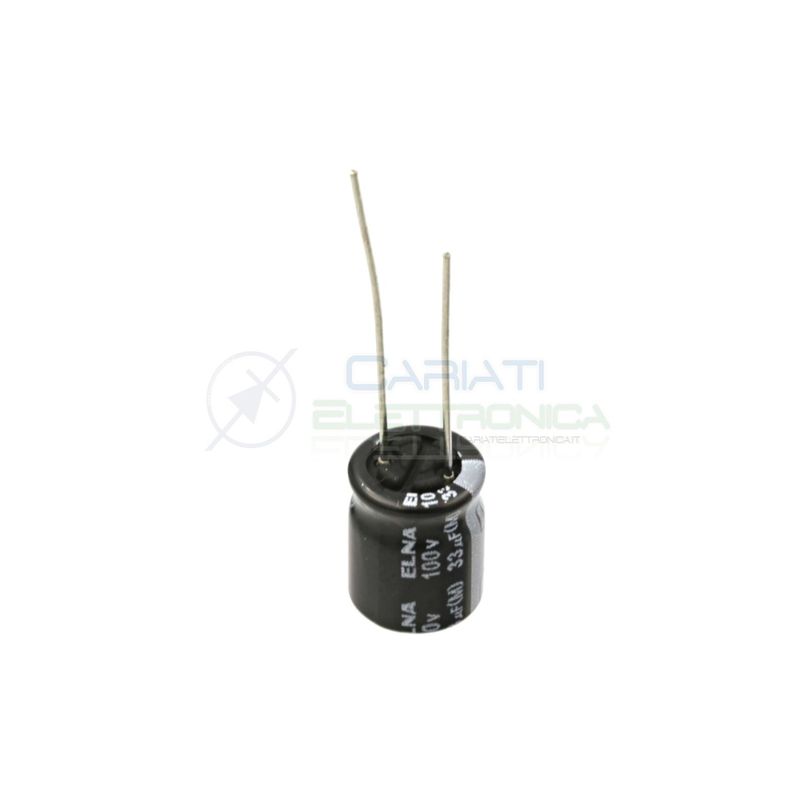 10 PEZZI Condensatore Elelettrolitico 33 uF 33uF 100V 10X12 85° PASSO 5mm Elna Elna