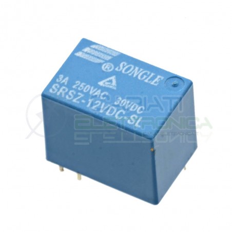 SRSZ-12VDC-SL Relay Relè 12V Dc 3A Singolo 1 Scambio Songle SPST PCB Songle