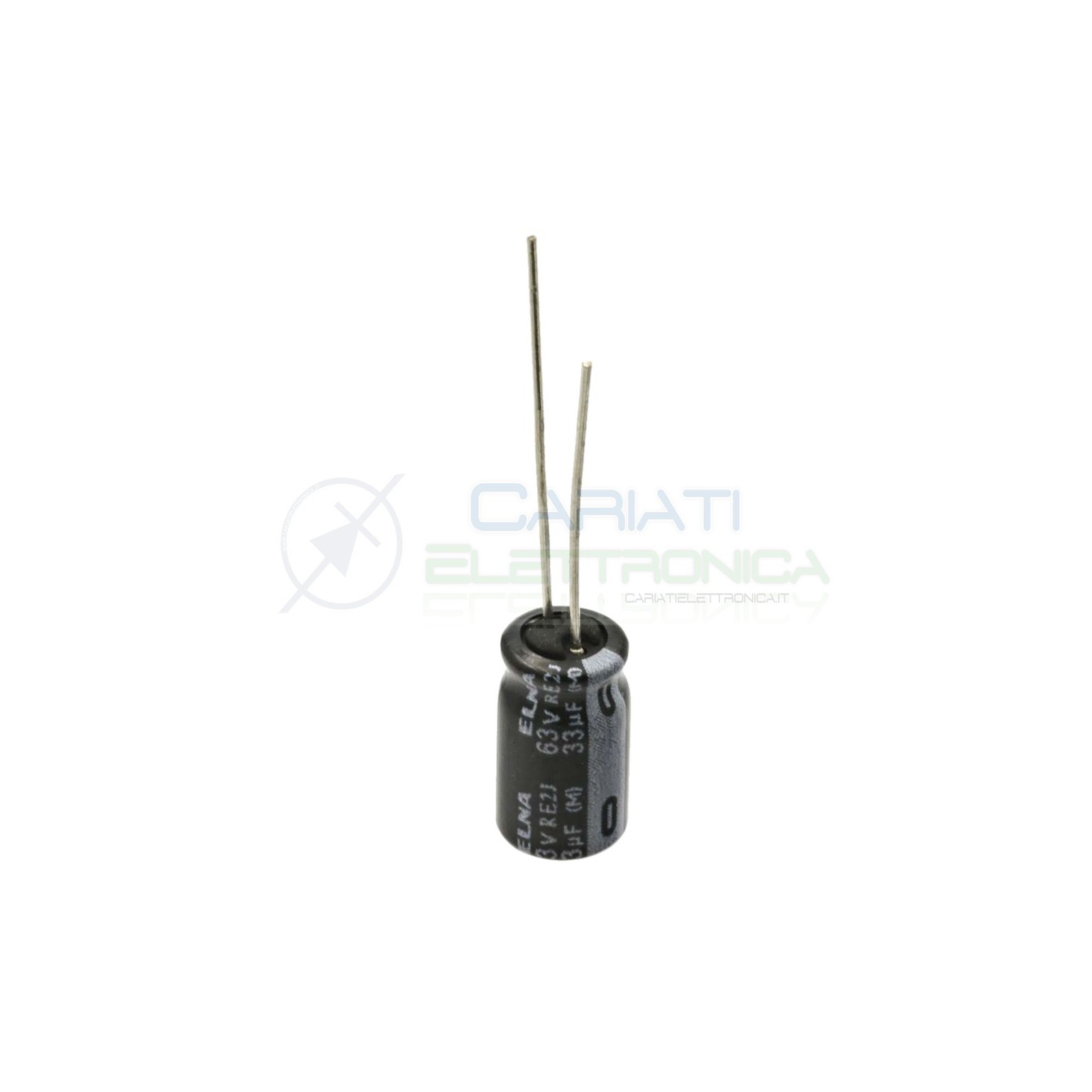 10 PEZZI Condensatore Elelettrolitico 33 uF 33uF 63V 6X11 85° PASSO 2.54mm Elna Elna
