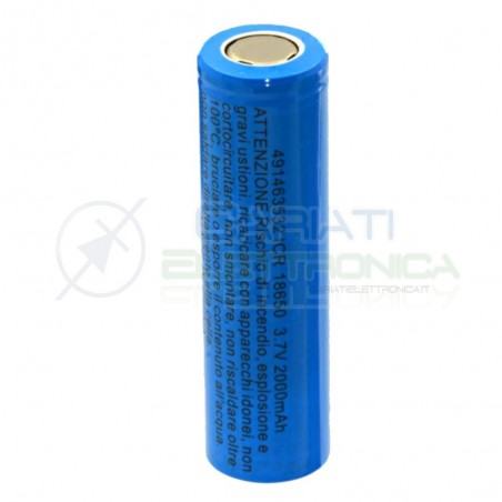 BATTERIA RICARICABLE PILA 18650 2000mah 3.7v li-ion MKCMKC