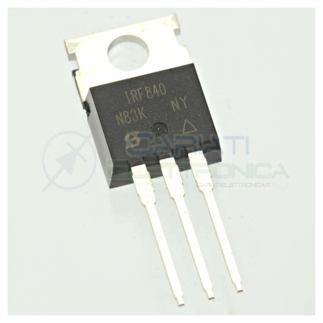 1 PEZZO TRANSISTOR MOSFET Vishay IRF840 N-FET 500V 8A 125WATT TO-220