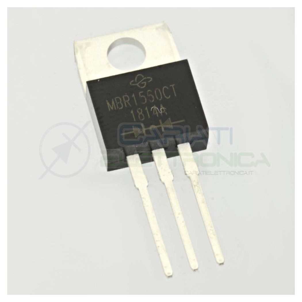 1 PEZZO Diodo Schottky MBR1560CT VISHAY Catodo comune 15A 60V TO-220