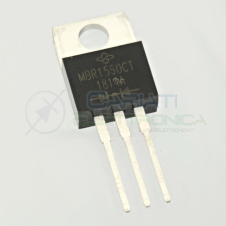 1 PEZZO Diodo Schottky MBR1560CT VISHAY Catodo comune 15A 60V TO-220
