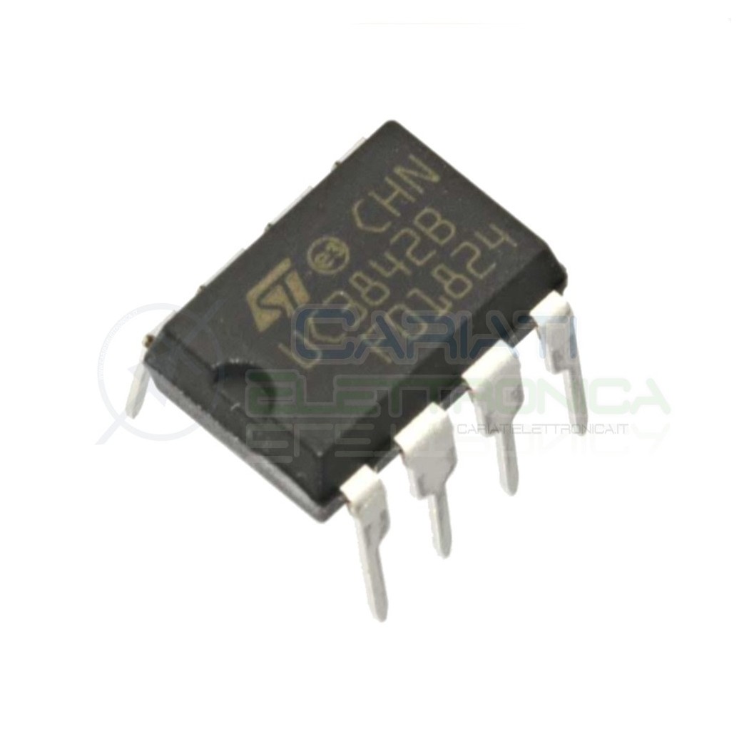 2 PEZZI Controller PWM in corrente UC3842B 1 canalie 1 A flyback 500 kHz DIP8ST MICROELECTRONICS
