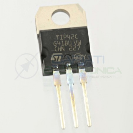 2 pcs TIP42C Transistor PNP 100V 6A 65W TIP 42 C TO-220ST MICROELECTRONICS