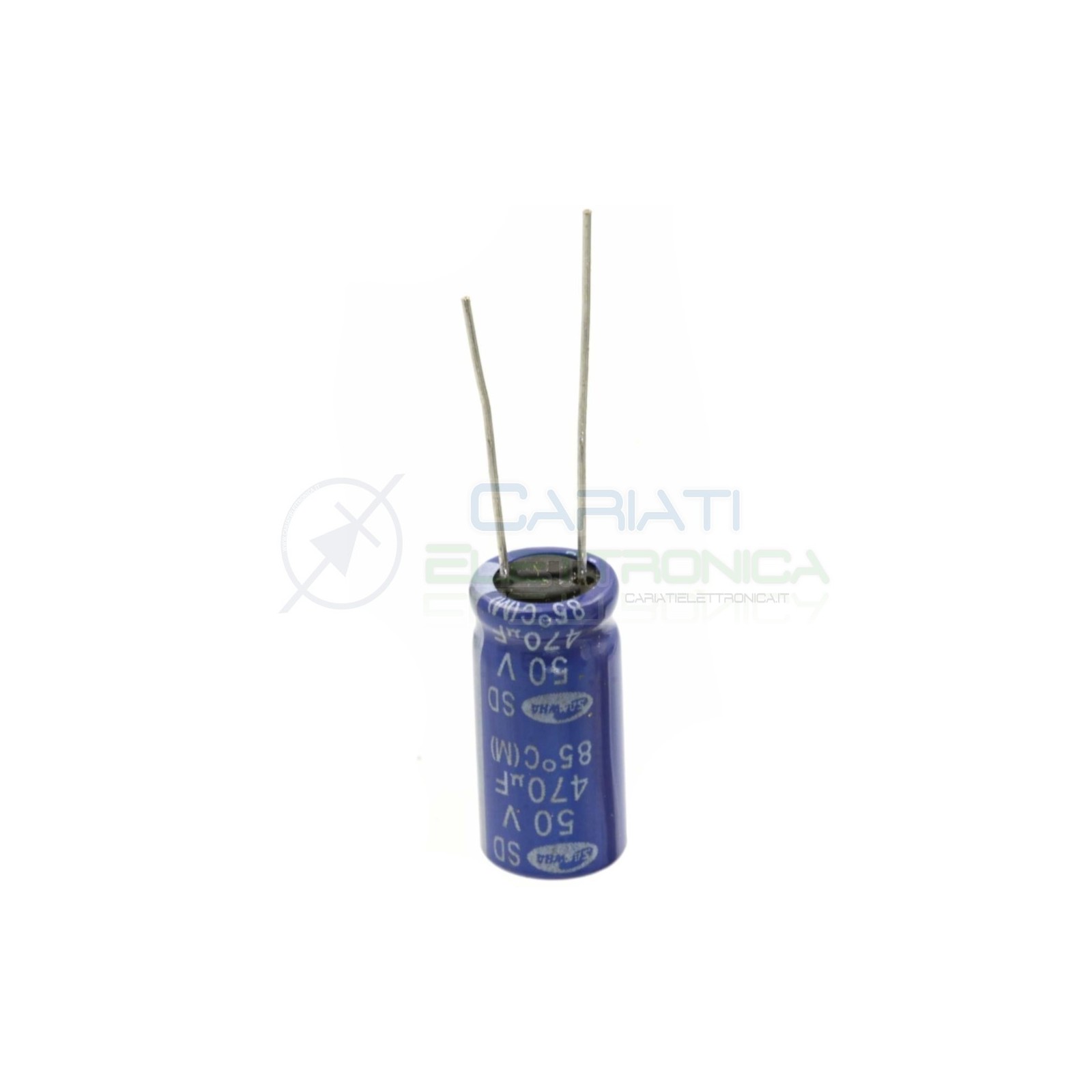 5 PEZZI CONDENSATORE ELETTROLITICO 470uF 470 uF 50V 85° 21x10mm