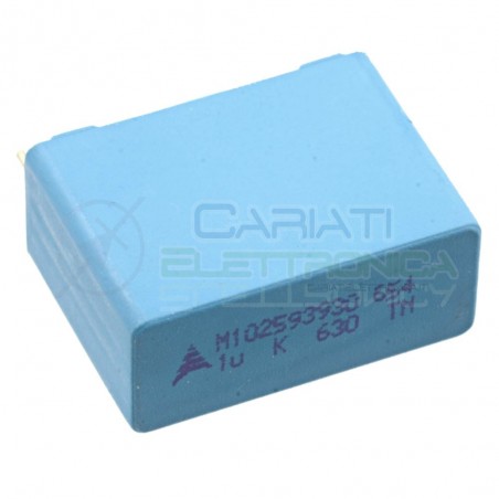 Condensatore in Polipropilene MKP 1uF 630V Passo 27,5mm 1000nF 10% B32654 EPCOS