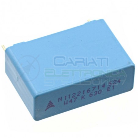 1 PEZZO Condensatore in Polipropilene MKP 470nF 0,47 630V Passo 27,5mm 10%