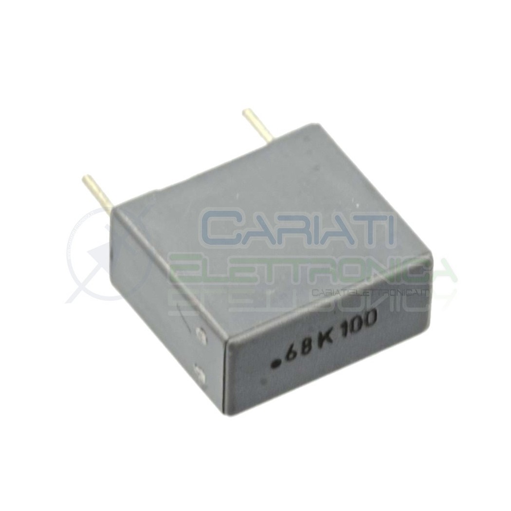 2 Pezzi Condensatore in Polipropilene R60 680nF 0,68uF 100V Passo 10mm 10% Kemet