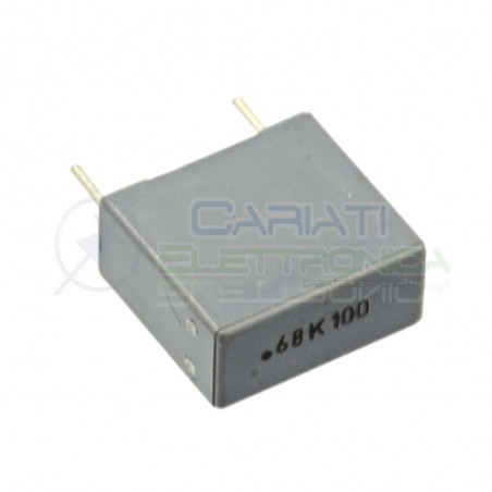 2 Pezzi Condensatore in Polipropilene R60 680nF 0,68uF 100V Passo 10mm 10% Kemet