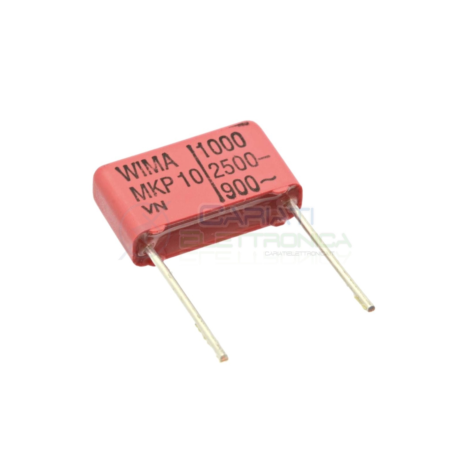 2 PEZZI Condensatore in poliestere WIMA 1nF 2,5KV Passo 15mm 5% MKP10 Wima