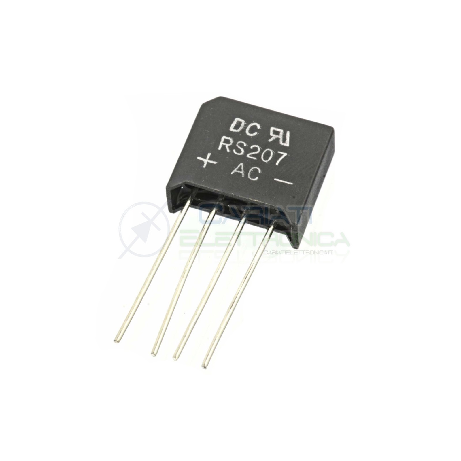 Ponte raddrizzatore monofase RS207 1000V 2A DC COMPONENTS DC COMPONENTS