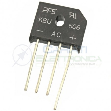 KBU606 600V 6A Single-phase diodes bridge rectifier graetzPfs