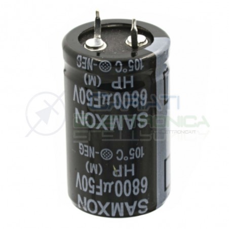 Condensatore elettrolitico SNAP IN 6800uF 50V 105° SAMXON 40X25mm Samxon