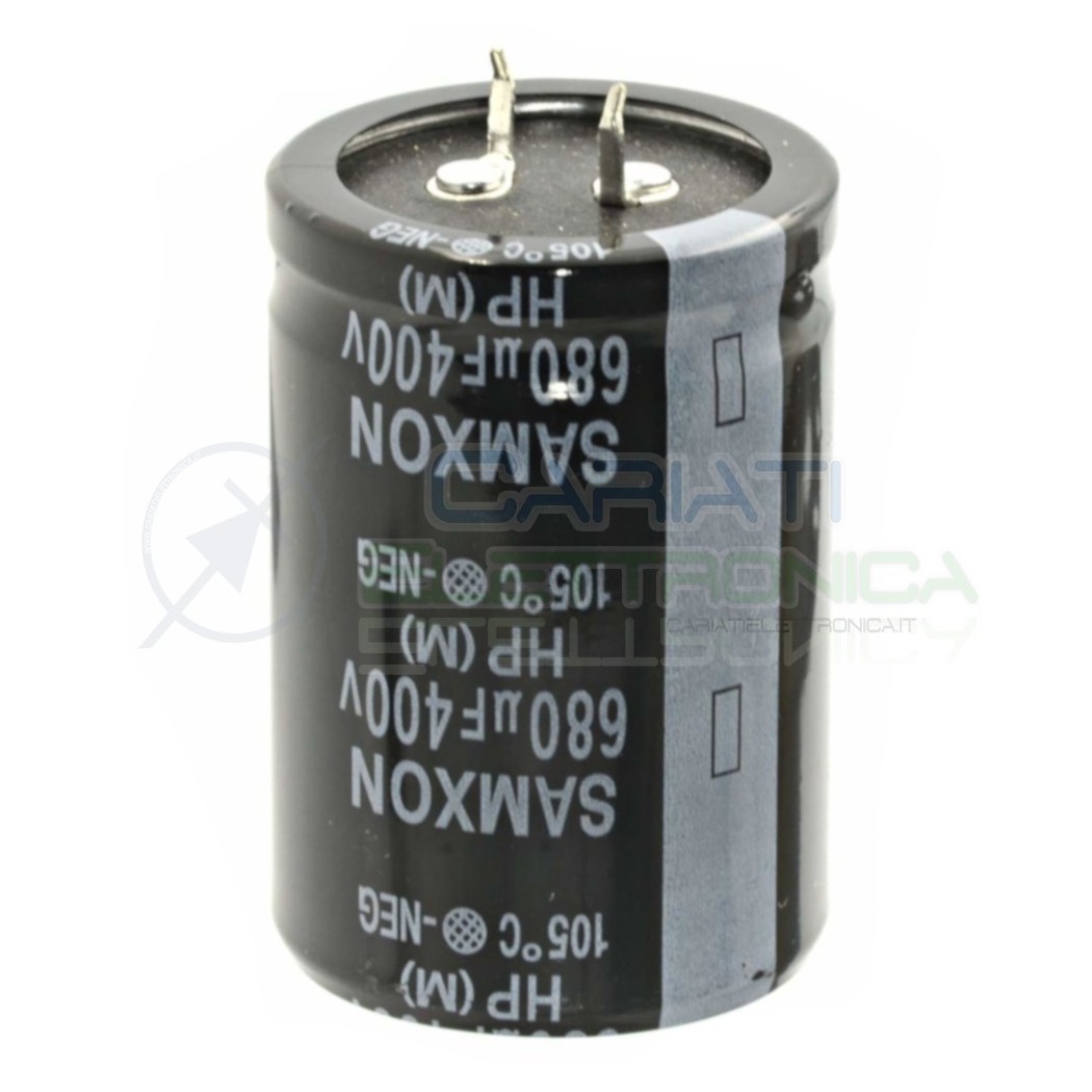 680uF 400V Electrolytic Capacitor Snap-In 35x50mm 105° pin pitch 10mm SamxonSamxon