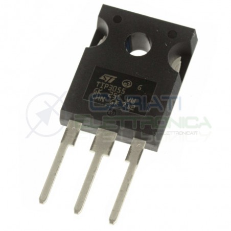 1 PEZZO TRANSISTOR TIP3055 NPN 100V 15A 90W TIP 3055 TO-247ST MICROELECTRONICS