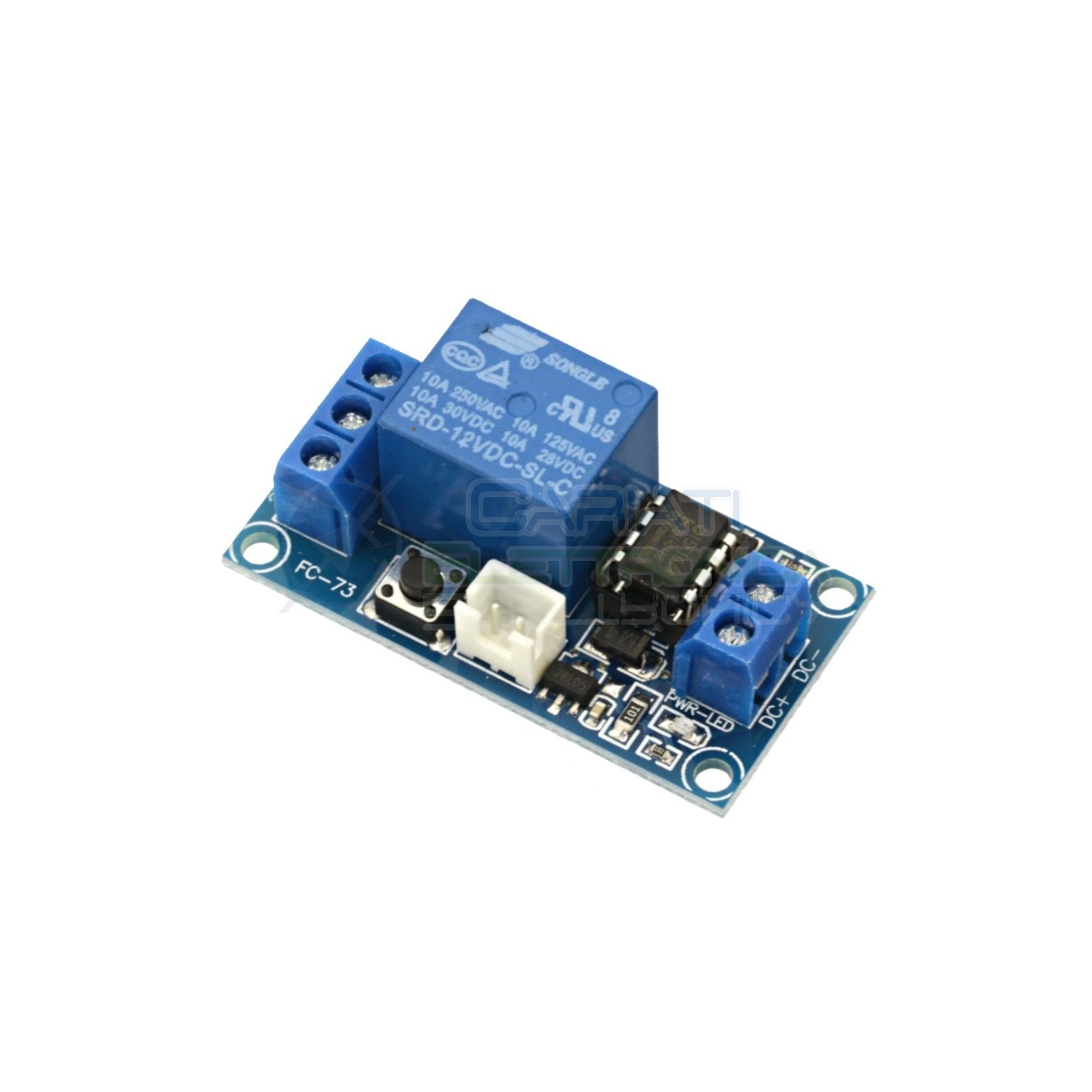 Scheda Relay Relè BISTABILE 12V Dc 10A Singolo 1 Scambio SONGLE SRD-12VDC-SL-C SPDT PCBGenerico